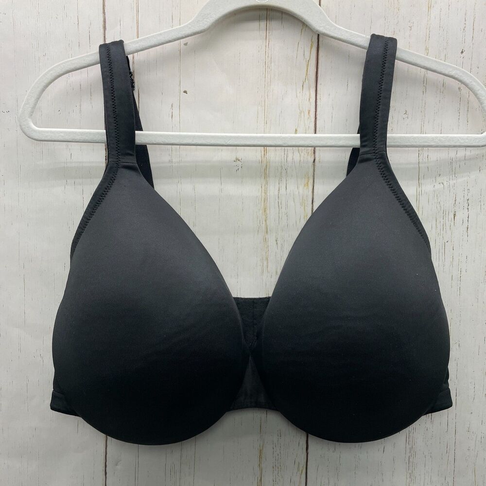 Cacique Lane Bryant Lightly Lined Full Coverage Bra Underwire Womens 38G Black